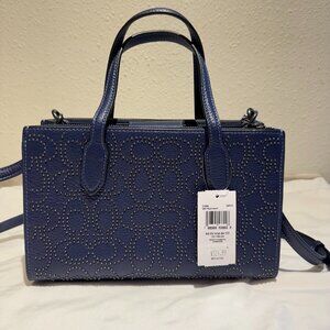 Coach Small Nina Tote with Signature Rivets - Navy